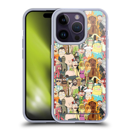 Rick And Morty Season 3 Graphics Interdimensional Space Cable Soft Gel Case for Apple iPhone 14 Pro