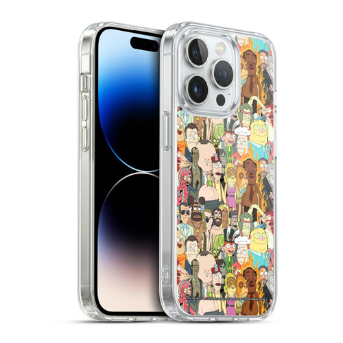 Rick And Morty Season 3 Graphics Interdimensional Space Cable Soft Gel Case for Apple iPhone 14 Pro & MagSafe