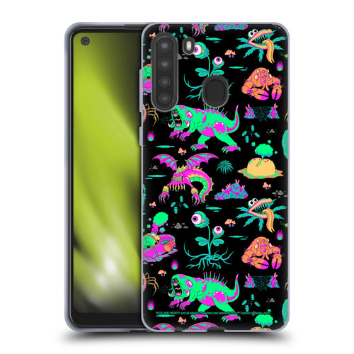 Rick And Morty Season 3 Graphics Aliens Soft Gel Case for Samsung Galaxy A21 (2020)