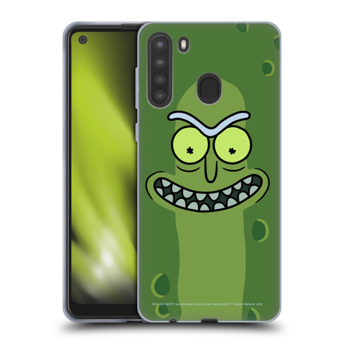 Rick And Morty Season 3 Graphics Pickle Rick Soft Gel Case for Samsung Galaxy A21 (2020)