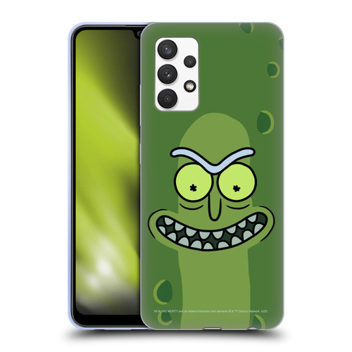 Rick And Morty Season 3 Graphics Pickle Rick Soft Gel Case for Samsung Galaxy A32 (2021)