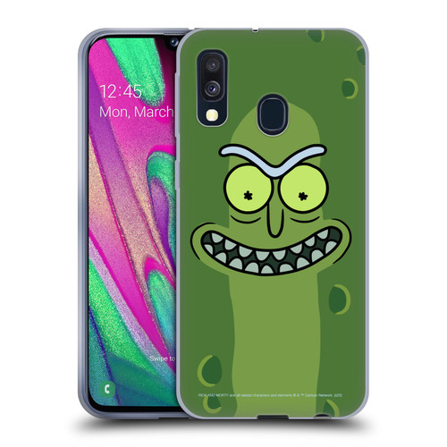 Rick And Morty Season 3 Graphics Pickle Rick Soft Gel Case for Samsung Galaxy A40 (2019)