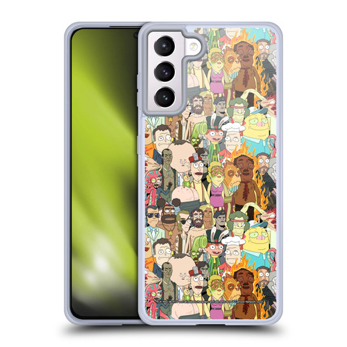 Rick And Morty Season 3 Graphics Interdimensional Space Cable Soft Gel Case for Samsung Galaxy S21+ 5G & MagSafe