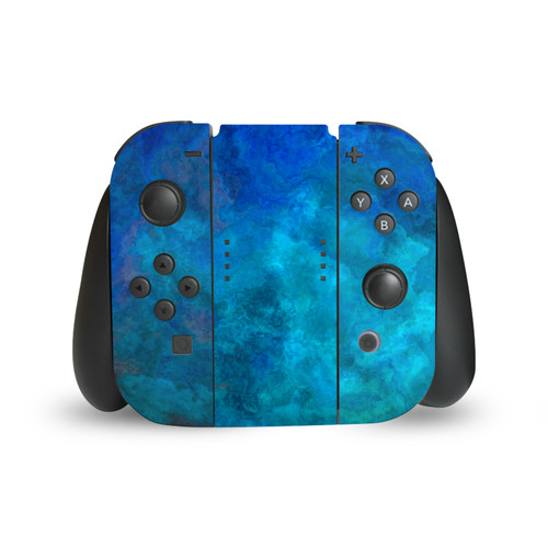 LebensArt Art Mix Blue Malachit Vinyl Sticker Skin Decal Cover for Nintendo Switch Joy Controller