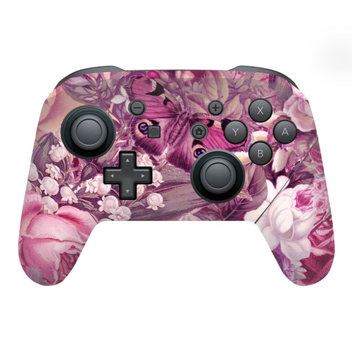 LebensArt Art Mix Butterfly Romance Vinyl Sticker Skin Decal Cover for Nintendo Switch Pro Controller