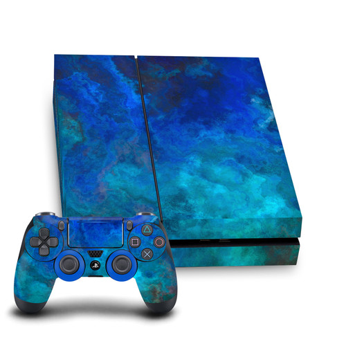 LebensArt Art Mix Blue Malachit Vinyl Sticker Skin Decal Cover for Sony PS4 Console & Controller