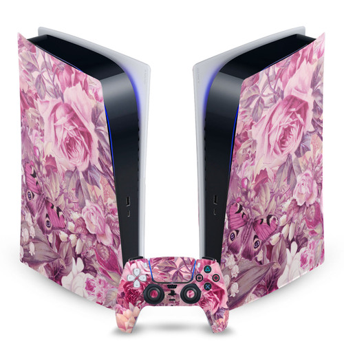 LebensArt Art Mix Butterfly Romance Vinyl Sticker Skin Decal Cover for Sony PS5 Digital Edition Bundle