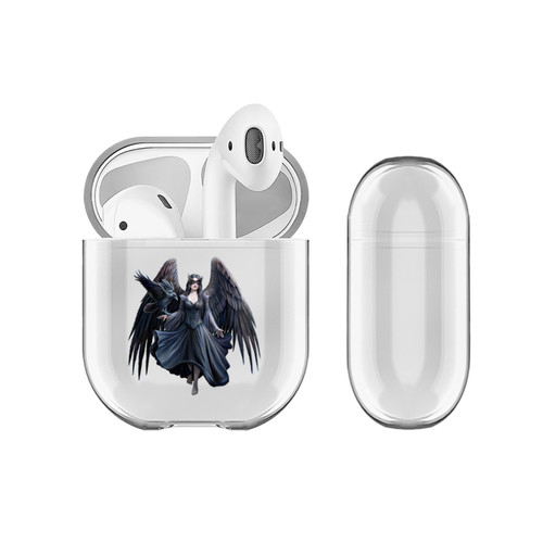 Anne Stokes Fantasy Designs Raven Clear Hard Crystal Cover Case for Apple AirPods 1 1st Gen / 2 2nd Gen Charging Case