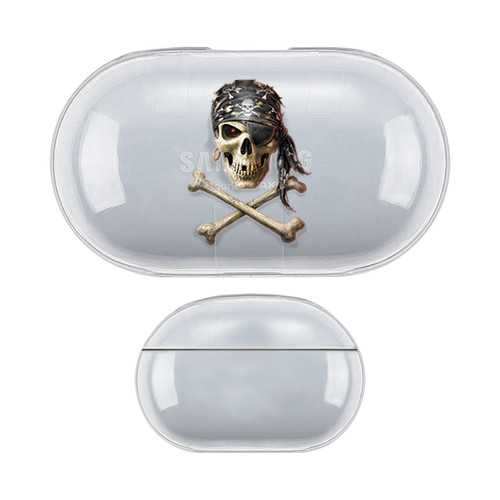 Anne Stokes Fantasy Designs Skull Pirate Clear Hard Crystal Cover Case for Samsung Galaxy Buds / Buds Plus
