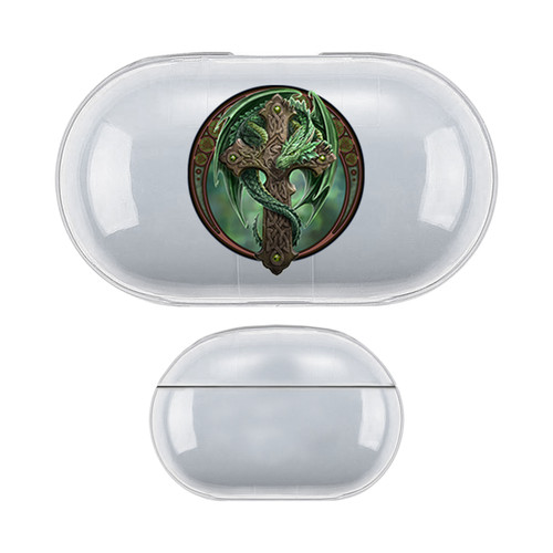 Anne Stokes Fantasy Designs Woodland Guardian Dragon Clear Hard Crystal Cover Case for Samsung Galaxy Buds / Buds Plus
