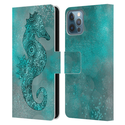 LebensArt Beings Seahorse Leather Book Wallet Case Cover For Apple iPhone 12 / iPhone 12 Pro