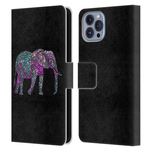 LebensArt Beings Elephant Leather Book Wallet Case Cover For Apple iPhone 14