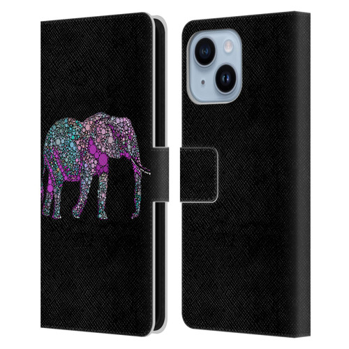 LebensArt Beings Elephant Leather Book Wallet Case Cover For Apple iPhone 14 Plus