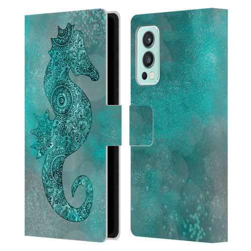 LebensArt Beings Seahorse Leather Book Wallet Case Cover For OnePlus Nord 2 5G
