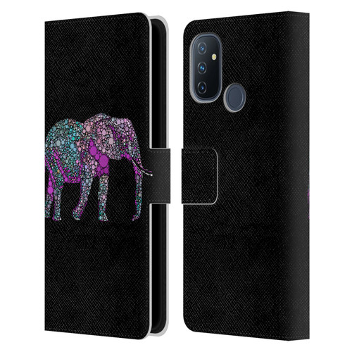 LebensArt Beings Elephant Leather Book Wallet Case Cover For OnePlus Nord N100