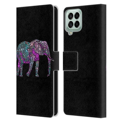 LebensArt Beings Elephant Leather Book Wallet Case Cover For Samsung Galaxy M53 (2022)