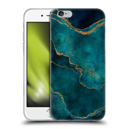 LebensArt Mineral Marble Glam Turquoise Soft Gel Case for Apple iPhone 6 / iPhone 6s