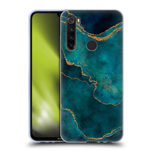 LebensArt Mineral Marble Glam Turquoise Soft Gel Case for Xiaomi Redmi Note 8T