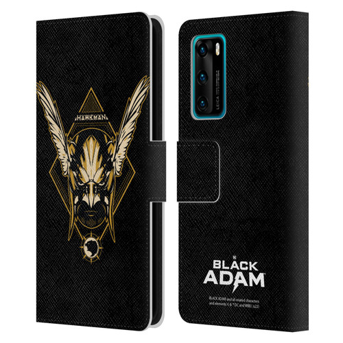 Black Adam Graphics Hawkman Leather Book Wallet Case Cover For Huawei P40 5G