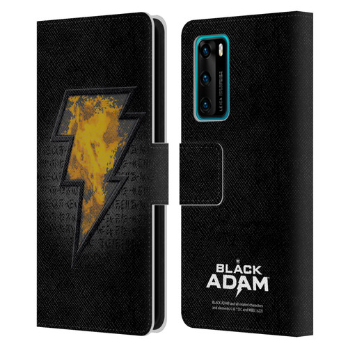 Black Adam Graphics Icon Leather Book Wallet Case Cover For Huawei P40 5G