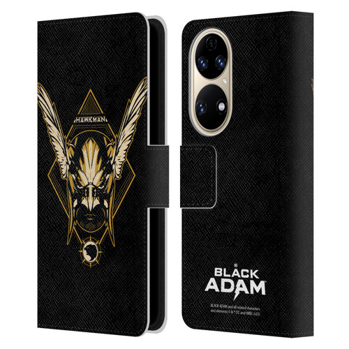 Black Adam Graphics Hawkman Leather Book Wallet Case Cover For Huawei P50