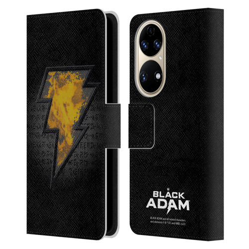 Black Adam Graphics Icon Leather Book Wallet Case Cover For Huawei P50