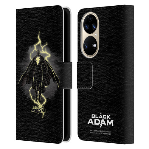 Black Adam Graphics Lightning Leather Book Wallet Case Cover For Huawei P50