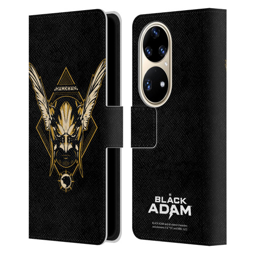 Black Adam Graphics Hawkman Leather Book Wallet Case Cover For Huawei P50 Pro