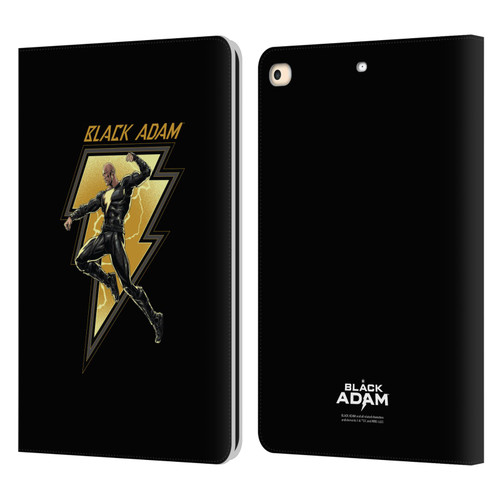 Black Adam Graphics Black Adam 2 Leather Book Wallet Case Cover For Apple iPad 9.7 2017 / iPad 9.7 2018