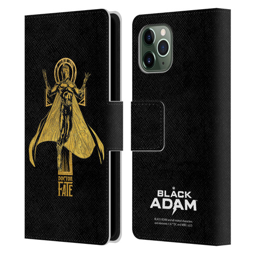 Black Adam Graphics Doctor Fate Leather Book Wallet Case Cover For Apple iPhone 11 Pro