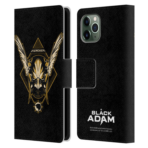 Black Adam Graphics Hawkman Leather Book Wallet Case Cover For Apple iPhone 11 Pro