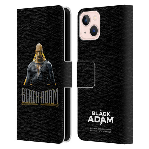 Black Adam Graphics Black Adam Leather Book Wallet Case Cover For Apple iPhone 13