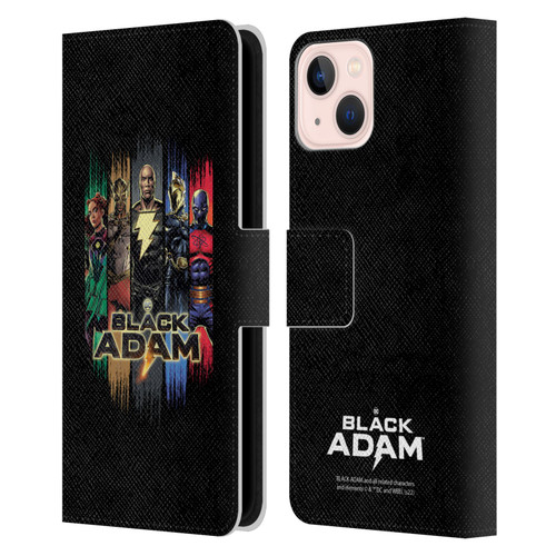 Black Adam Graphics Group Leather Book Wallet Case Cover For Apple iPhone 13