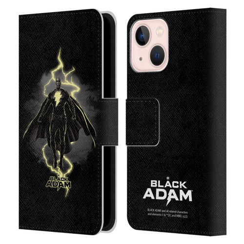 Black Adam Graphics Lightning Leather Book Wallet Case Cover For Apple iPhone 13 Mini