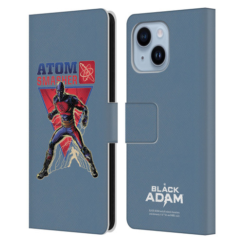 Black Adam Graphics Atom Smasher Leather Book Wallet Case Cover For Apple iPhone 14 Plus