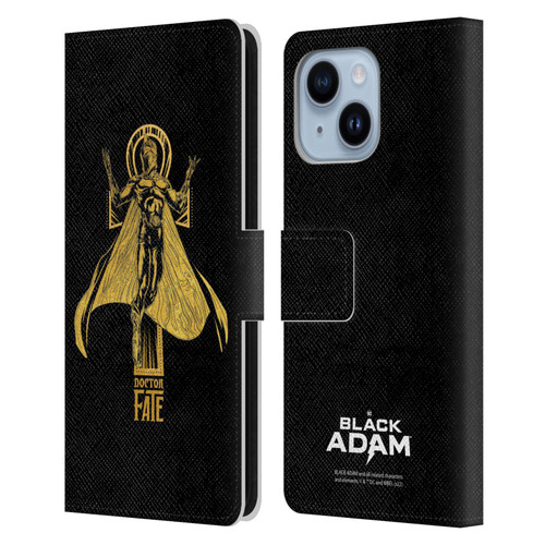 Black Adam Graphics Doctor Fate Leather Book Wallet Case Cover For Apple iPhone 14 Plus
