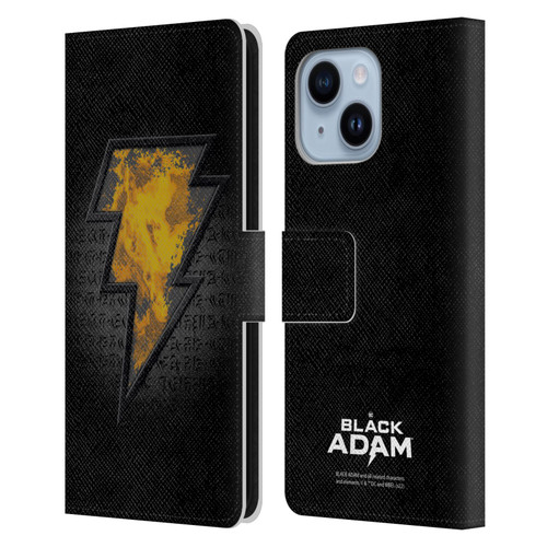 Black Adam Graphics Icon Leather Book Wallet Case Cover For Apple iPhone 14 Plus