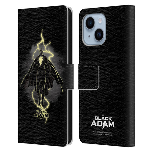 Black Adam Graphics Lightning Leather Book Wallet Case Cover For Apple iPhone 14 Plus