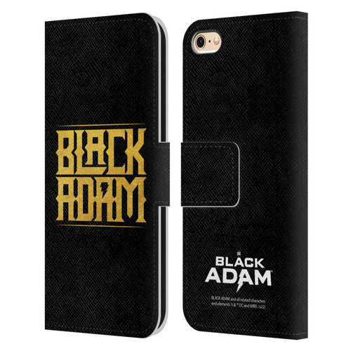 Black Adam Graphics Logotype Leather Book Wallet Case Cover For Apple iPhone 6 / iPhone 6s