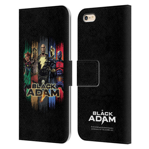 Black Adam Graphics Group Leather Book Wallet Case Cover For Apple iPhone 6 Plus / iPhone 6s Plus