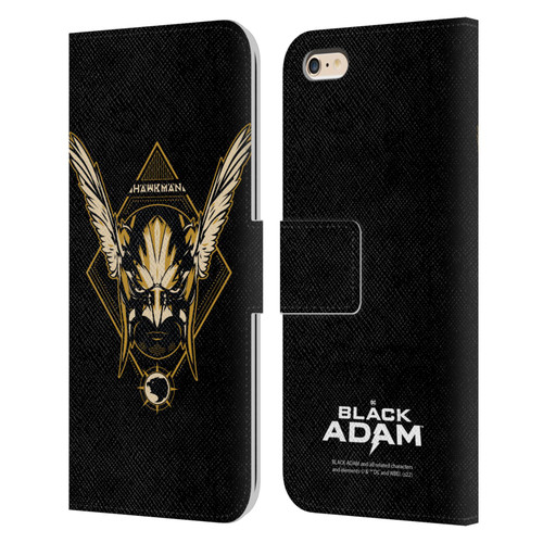 Black Adam Graphics Hawkman Leather Book Wallet Case Cover For Apple iPhone 6 Plus / iPhone 6s Plus