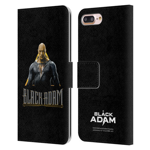 Black Adam Graphics Black Adam Leather Book Wallet Case Cover For Apple iPhone 7 Plus / iPhone 8 Plus
