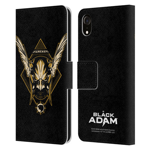 Black Adam Graphics Hawkman Leather Book Wallet Case Cover For Apple iPhone XR