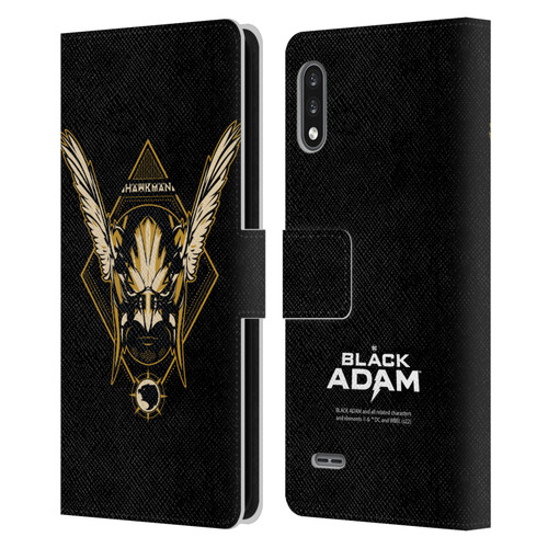 Black Adam Graphics Hawkman Leather Book Wallet Case Cover For LG K22