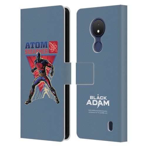 Black Adam Graphics Atom Smasher Leather Book Wallet Case Cover For Nokia C21