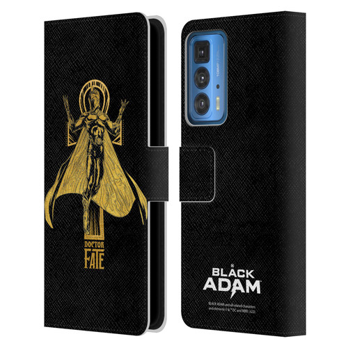 Black Adam Graphics Doctor Fate Leather Book Wallet Case Cover For Motorola Edge 20 Pro