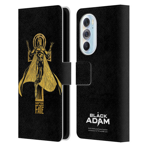 Black Adam Graphics Doctor Fate Leather Book Wallet Case Cover For Motorola Edge X30