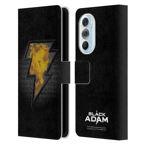 Black Adam Graphics Icon Leather Book Wallet Case Cover For Motorola Edge X30