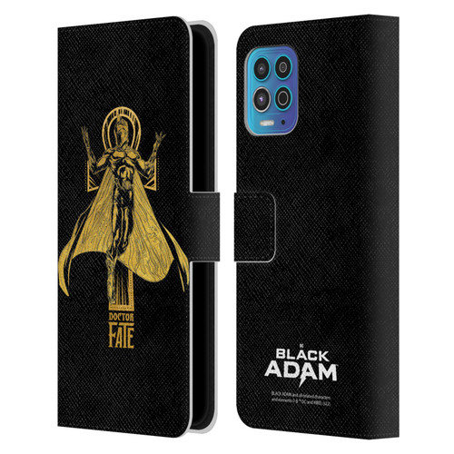 Black Adam Graphics Doctor Fate Leather Book Wallet Case Cover For Motorola Moto G100