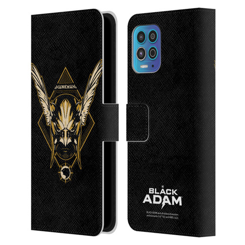 Black Adam Graphics Hawkman Leather Book Wallet Case Cover For Motorola Moto G100
